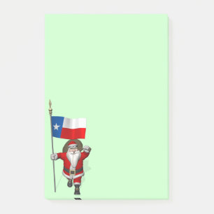 Post-it® Santa Claus with Ensign Of Texas