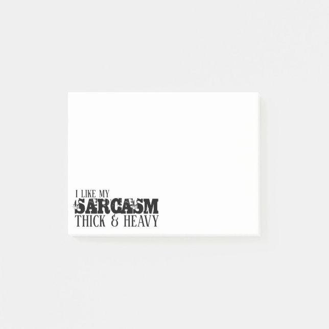 Post-it® Sarcasme épais et lourd (Devant)