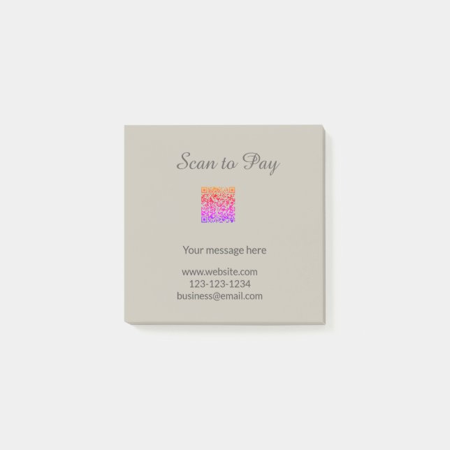 Post-it® scanner pour payer Ajouter un logo de site Web de  (Devant)