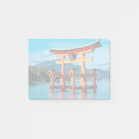 Scenic landscape with Japanese Torii Gate