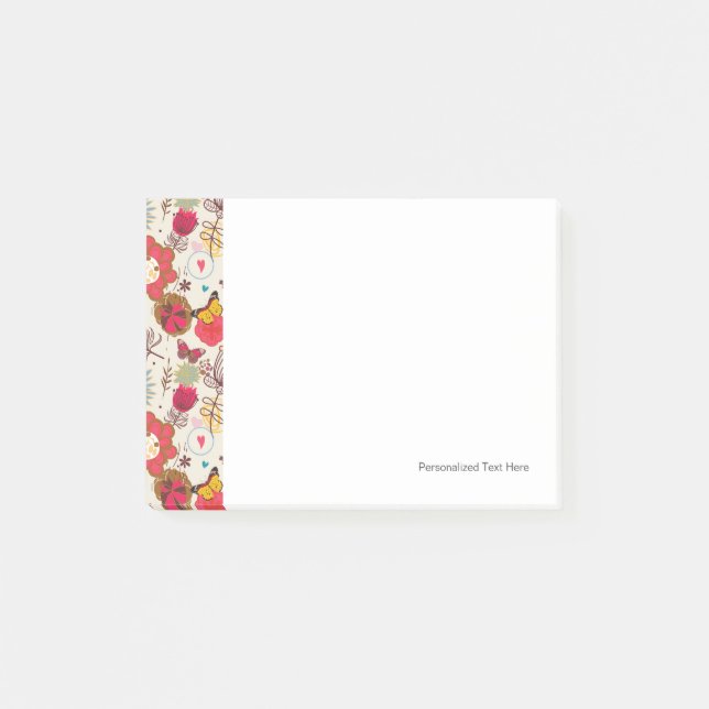 Post-it® Schéma floral de style rétro 4 (Devant)