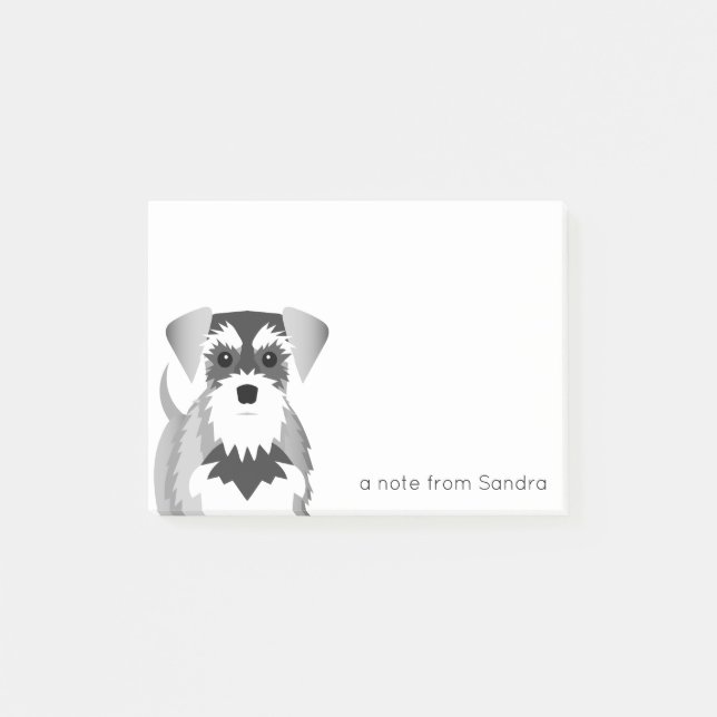 Post-it® Schnauzer miniature mignon (Devant)