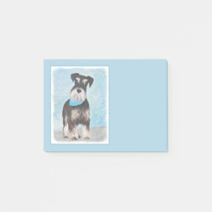 Post-it® Schnauzer (Miniature) Peinture - Chien original mi