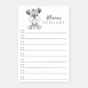 Post-it® Schnauzer Puppy Dog Personnalisé