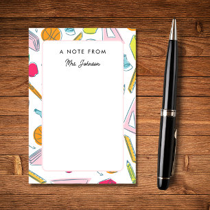 Post-it® School Things Pattern A Note from Teacher Cute