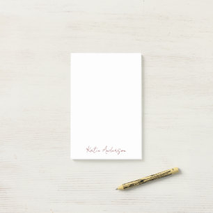 Post-it® Script de typographie minimaliste moderne Maroon