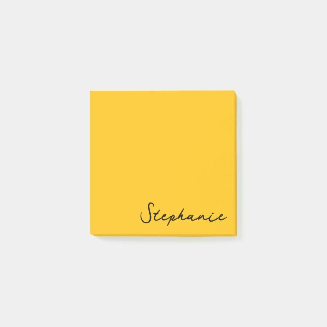 Post-it® Script Jaune Personnalisé Publier des notes collan (Devant)