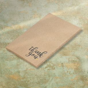 Post-it® Script Merci Gold Love Coeur Rustique Kraft