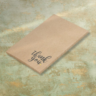 Post-it® Script Merci Gold Love Coeur Rustique Kraft