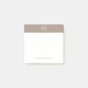 Post-it® Script Monogramme Beige Chaud