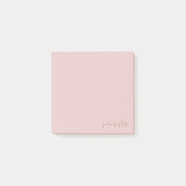 Post-it® Script rose du bureau de nom personnalisé (Devant)