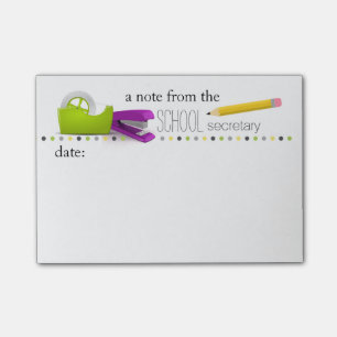 Post-it® Secrétaire Colorful Sticky Notes d'école