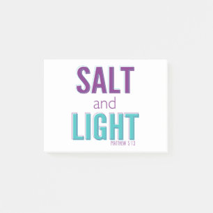 Post-it® Sel et lumière - Matthew 5:13 tealviolet