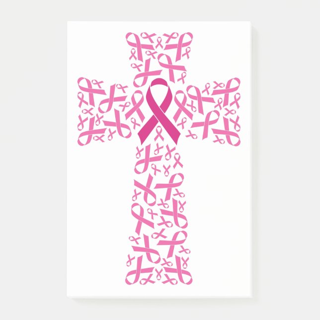 Post-it® Sensibilisation au cancer du sein Croix du ruban r (Devant)