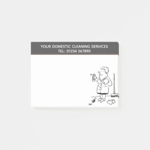 Post-it® Service de nettoyage domestique Caricature pour pe
