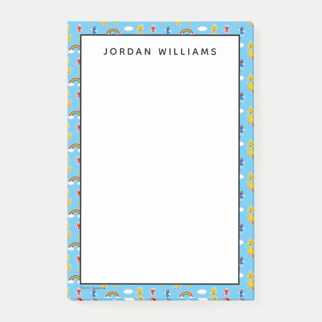 Post-it® Sesame Pals Rainbow Doodley Motif (Devant)