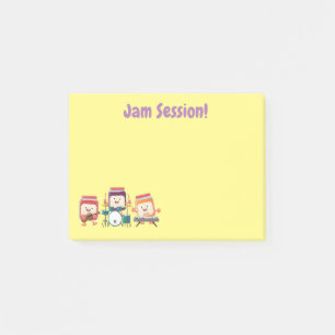 Post-it® Session de jam cartoon mignon humour de musicien