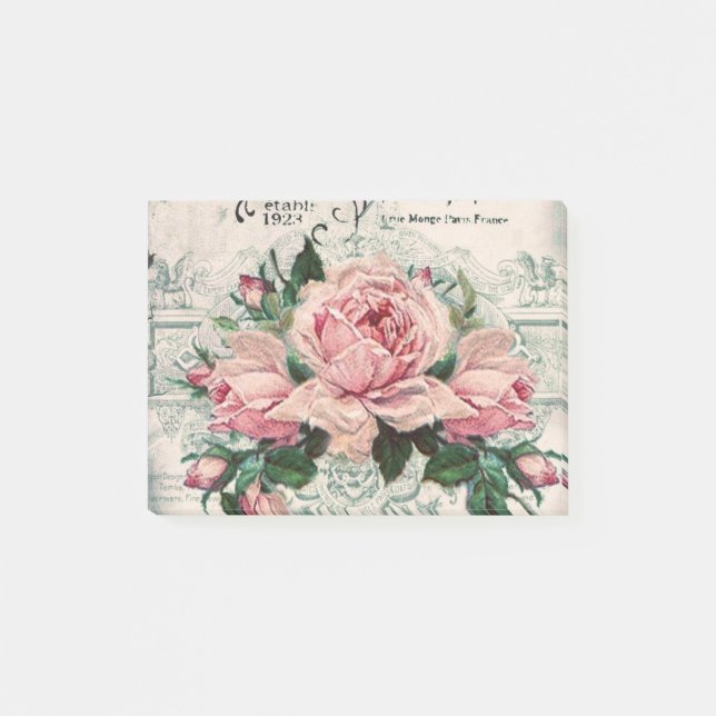 Post-it® shabby chic, découpage, victorien, français chic,  (Devant)