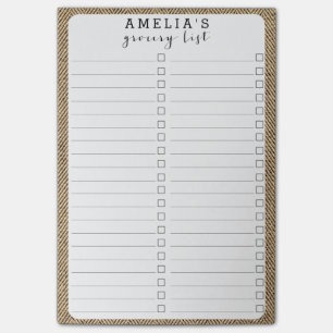 Post-it® Shabby Chic Tweed Rustic Burlap Tissu Texture