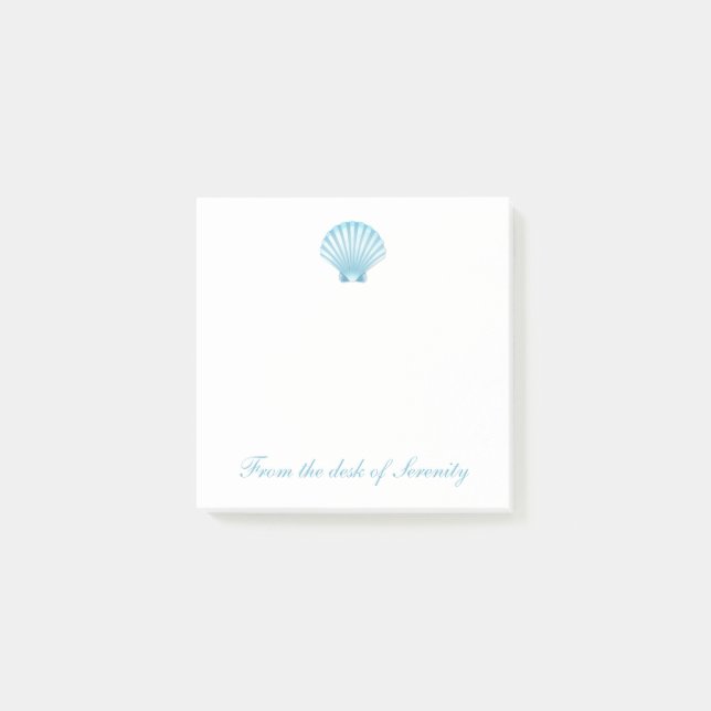Post-it® Shell Nautical Blue Seashell Beach Ocean Dreams (Devant)