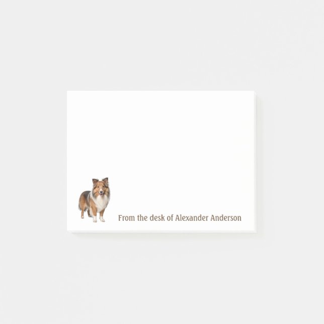 Post-it® Shetland Sheepdog Personnaliser les notes (Devant)