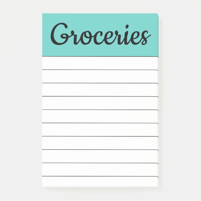 Post-it® Shopping Épicerie Post It Notes Cadeau (Devant)