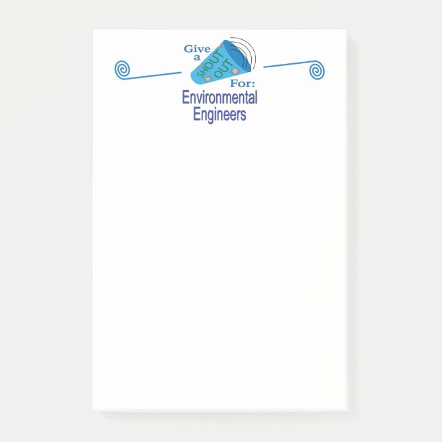 Post-it® Shout Out pour les ingénieurs De l'environnement (Devant)