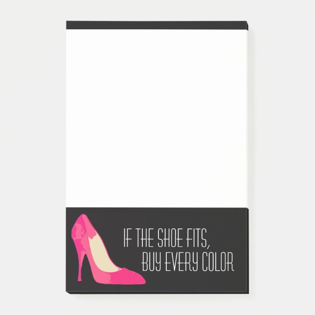 Post-it® Si la chaussure adapte des notes de post-it (Devant)