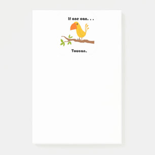 Post-it® Si on peut... Toucan, Dessin humoristique de jeu d