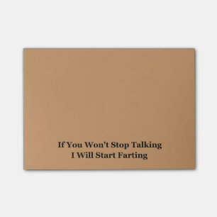 Post-it® Si tu ne veux pas arrêter de parler, je vais comm