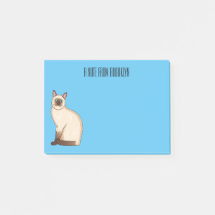 Post-it® Siamese cat cartoon