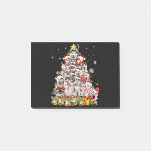 Post-it® Siberian husky christmas tree lights dog