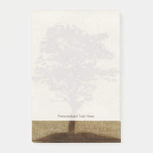 Post-it® Silhouette d'arbre sur Arrière - plan de bronze