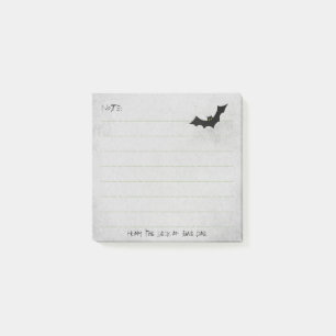 Post-it® Silhouette de chauve-souris d'Halloween sur gris -