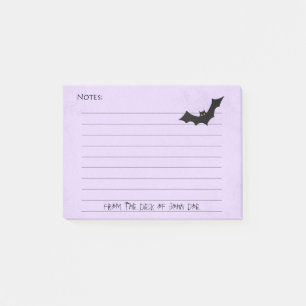 Post-it® Silhouette de chauve-souris d'Halloween sur violet