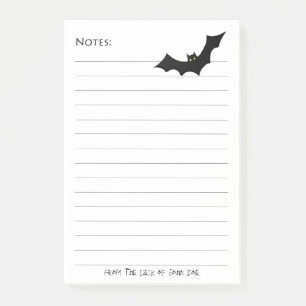 Post-it® Silhouette de chauve-souris noire Halloween - Note