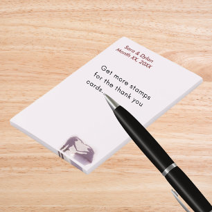 Post-it® Silhouette de couple nuptiale Coeur en Mariage de 