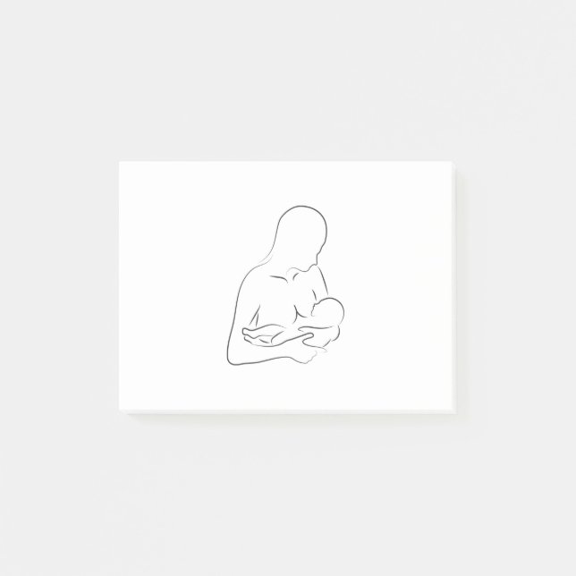 Post-it® Silhouette de la mère allaitante (Devant)