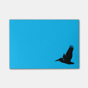 Post-it® Silhouette de Pélican Volant Ciel Bleu