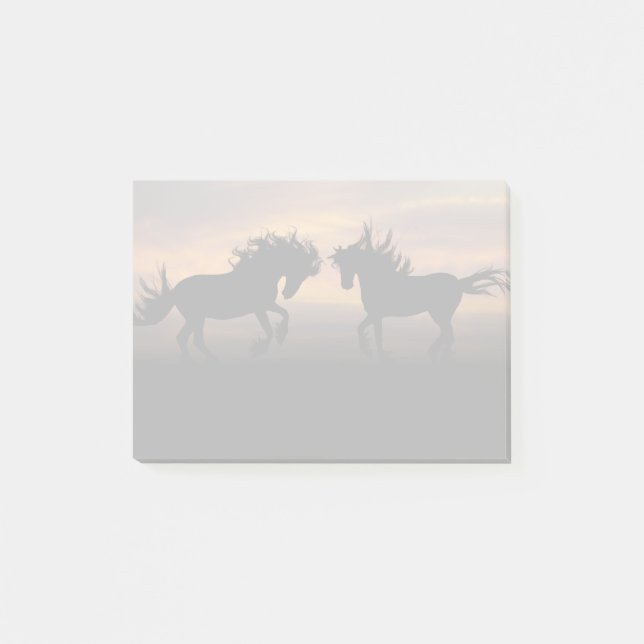 Post-it® Silhouette des chevaux sauvages (Devant)