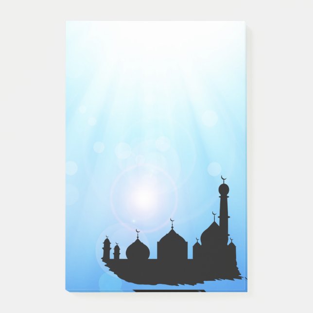 Post-it® Silhouette mosquée avec rayons solaires - Notes Po (Devant)