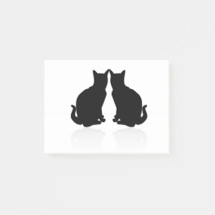 Post-it® silhouette noire 2 chats