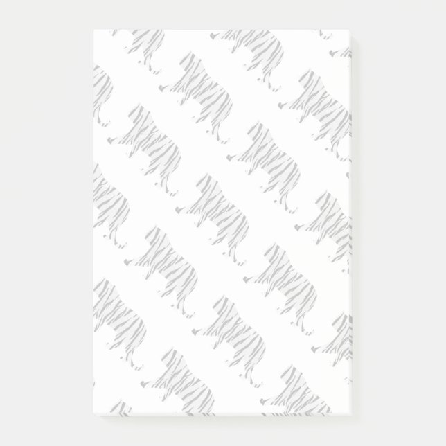 Post-it® Silhouette Tiger noir et blanc (Devant)