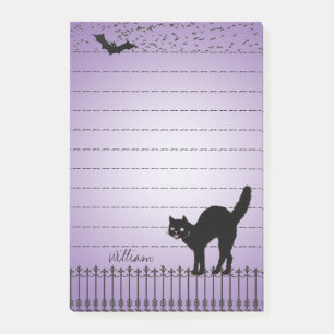 Post-it® Silhouettes de vacances Halloween Chat noir Violet