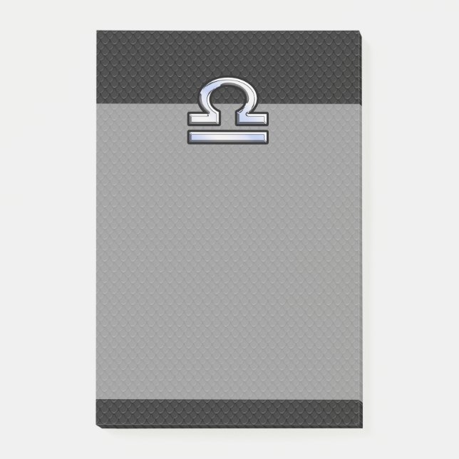 Post-it® Silver Libra Zodiac Connexion en noir style peau d (Devant)