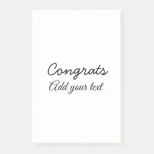 Post-it® Simple congratulation graduation add your
