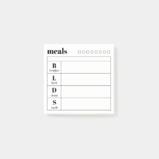 Post-it® Simple Daily Meal Planner Sticky Notes Pad
