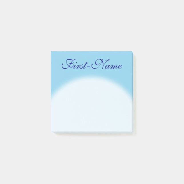 Post-it® Simple, de base, arrière - plan de bleu de ciel + (Devant)
