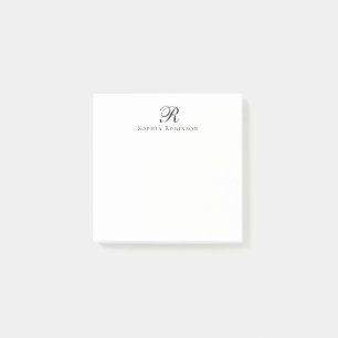 Post-it® Simple Élégant Chic Monogram Professionnel