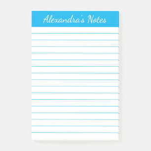 Post-it® Simple élégante Sky Blue Linked Personnalisé